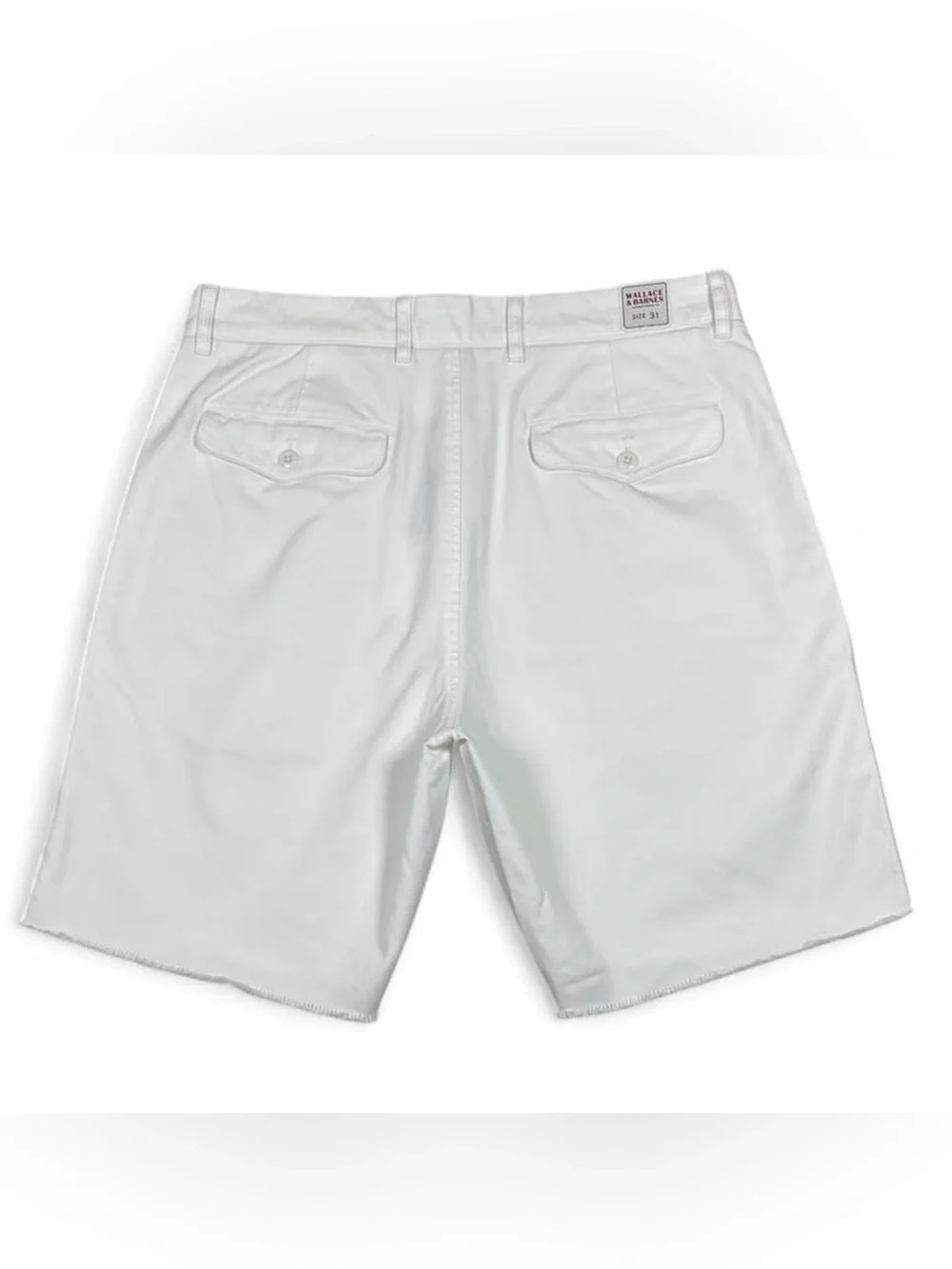 NWT! Wallace & Barnes J.Crew White Pleated Button-Fly Shorts Men’s Size W31 L8